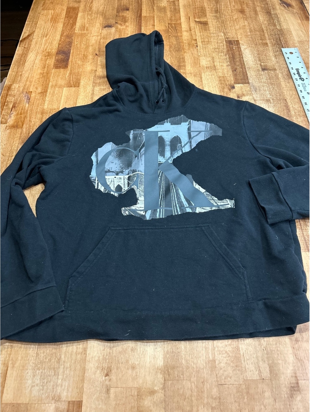 Calvin Klein Jeans Black Hoodie with Graphic Logo